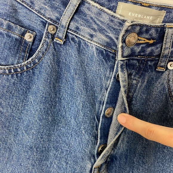 Everlane The Curvy 90s Cheeky Straight Jeans Womens 27 Crop Blue Organic Cotton - Picture 7 of 8